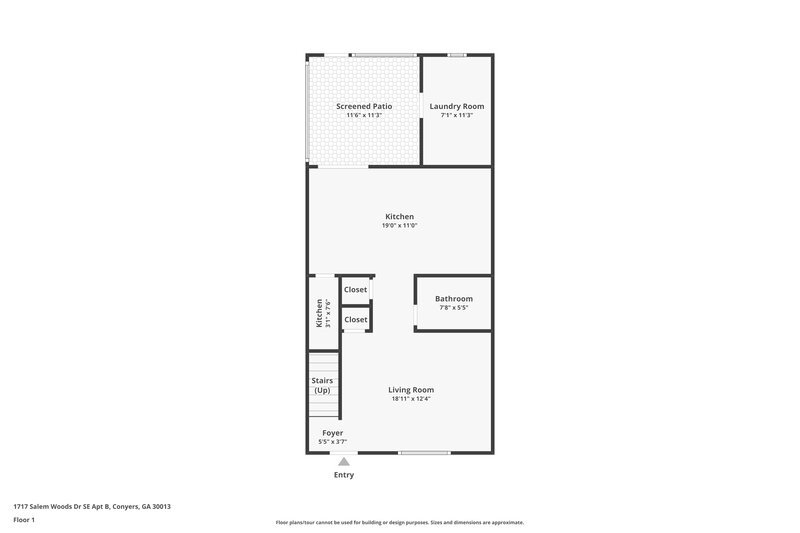 1,315/Mo, 1717 Salem Woods Dr SE Unit A Conyers, GA 30013 Floor Plan View
