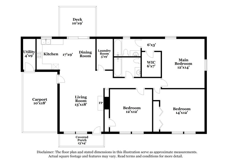 1,700/Mo, 5976 Lake Lanier Heights Rd Buford, GA 30518 Floor Plan View