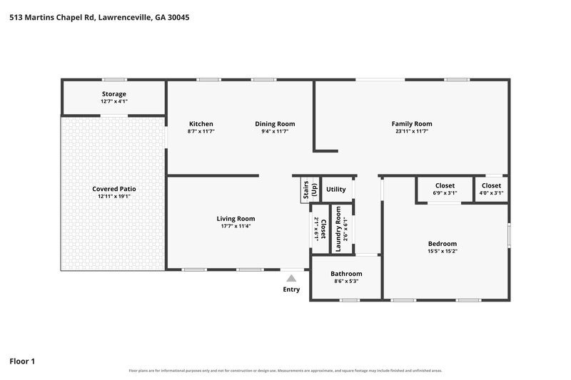 2,060/Mo, 513 MARTINS CHAPEL Road Lawrenceville, GA 30045 Floor Plan View