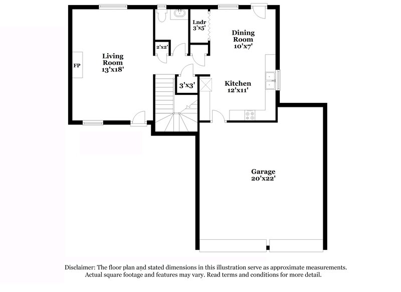 1,875/Mo, 7232 Sandpiper Way Riverdale, GA 30274 Floor Plan View