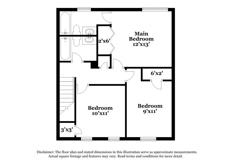 1,820/Mo, 4952 MILLSTONE Walk Stone Mountain, GA 30088 Floor Plan View 2