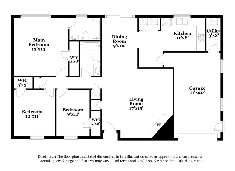 1,640/Mo, 5251 Mainstreet Park Dr Stone Mountain, GA 30088 Floor Plan View