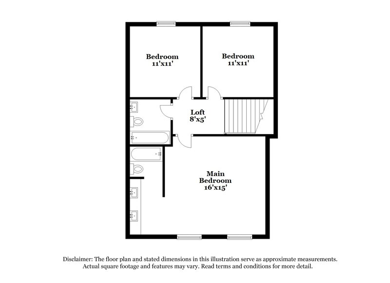 2,250/Mo, 978 Mainstreet Lake Dr Stone Mountain, GA 30088 Floor Plan View 2
