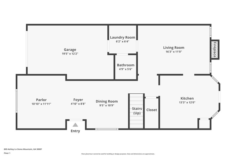1,835/Mo, 809 Ashley Ln Stone Mountain, GA 30087 Floor Plan View
