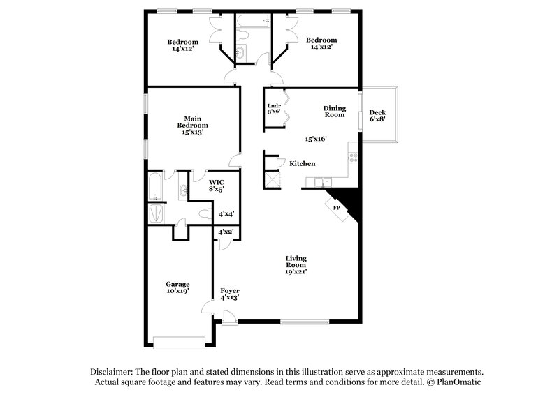 1,700/Mo, 7011 SETTERS Way Lithonia, GA 30038 Floor Plan View
