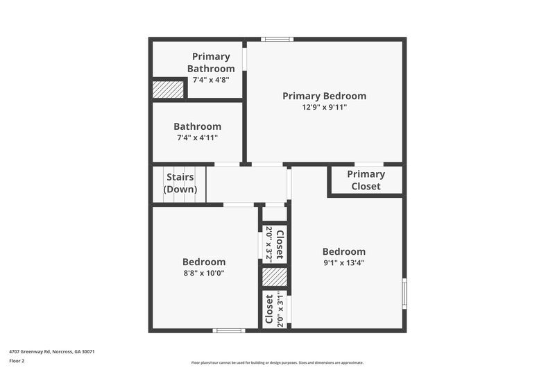 1,845/Mo, 4707 GREENWAY Road Norcross, GA 30071 Floorplan View 2