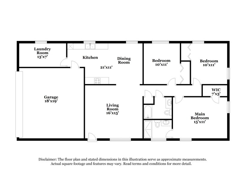 1,795/Mo, 4101 Sharon Drive Gainesville, GA 30507 Floor Plan View