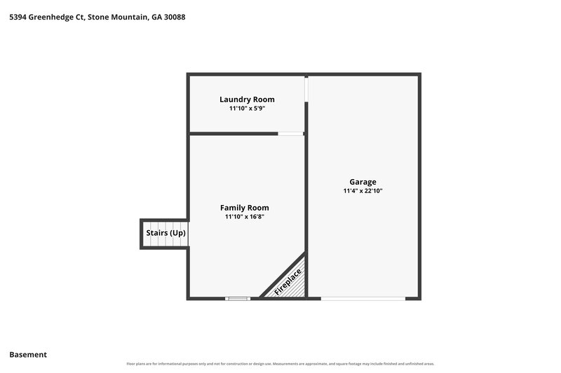 1,715/Mo, 5394 Greenhedge Court Stone Mountain, GA 30088 Floor Plan View