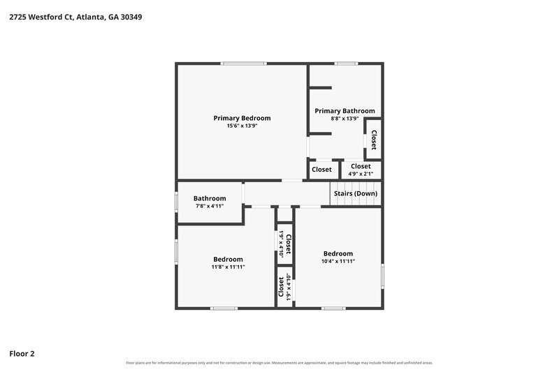 1,755/Mo, 2725 Westford Ct Atlanta, GA 30349 Floor Plan View 2