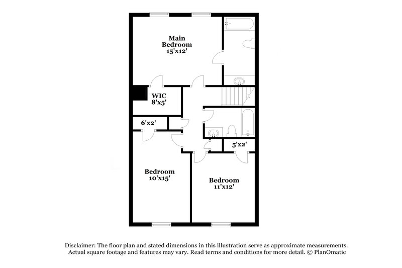 1,825/Mo, 4422 Cedar Ridge Trl Stone Mountain, GA 30083 Floor Plan View 2