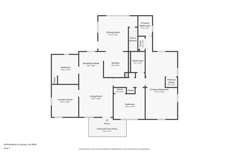 1,680/Mo, 3218 BLUEBIRD Lane Decatur, GA 30032 Floorplan View