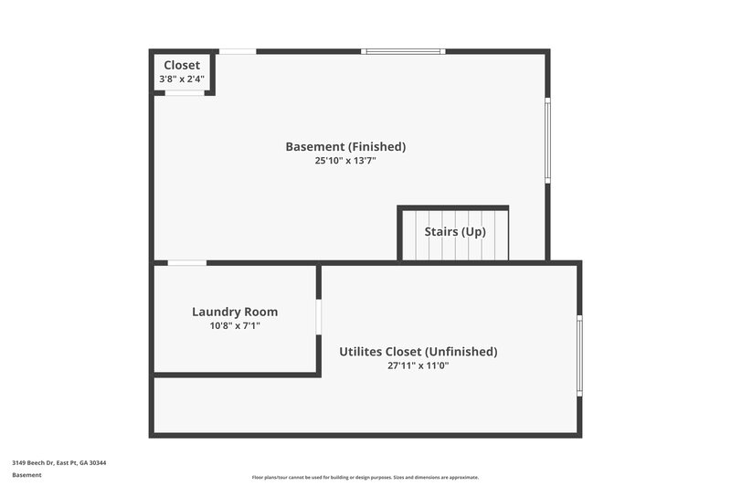 1,685/Mo, 3149 Beech Drive East Point, GA 30344 Floorplan View 2
