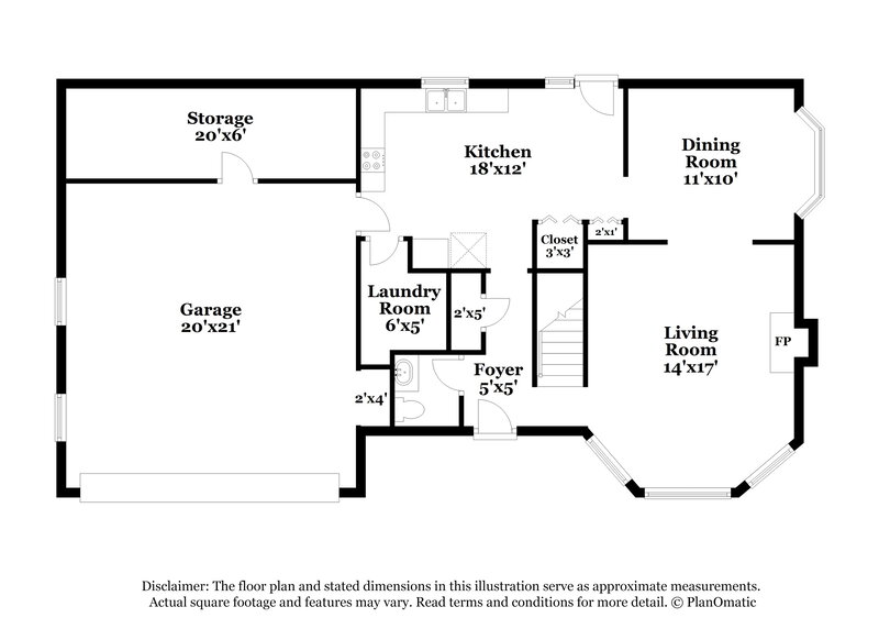 1,880/Mo, 5385 WALKER RD Stone Mountain, GA 30088 Floor Plan View