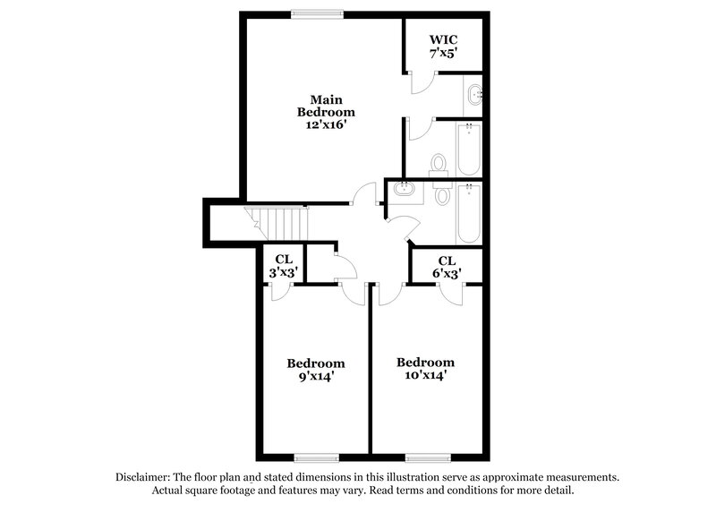 1,675/Mo, 5292 Kinsdale Lane Stone Mountain, GA 30088 Floor Plan View 3