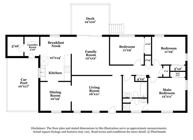 2,140/Mo, 5407 Brittany Trail College Park, GA 30349 Floor Plan View