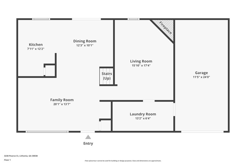 1,555/Mo, 3230 PEARCE Court Lithonia, GA 30038 Floor Plan View