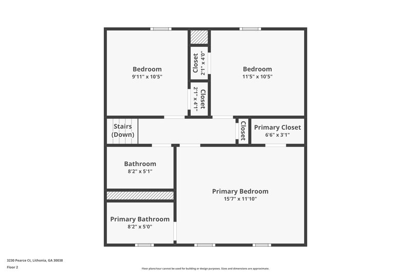 1,555/Mo, 3230 PEARCE Court Lithonia, GA 30038 Floor Plan View 2