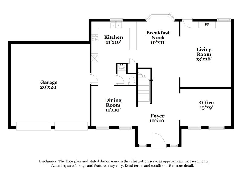 2,200/Mo, 5863 Sunflower Ct Ellenwood, GA 30294 Floorplan View