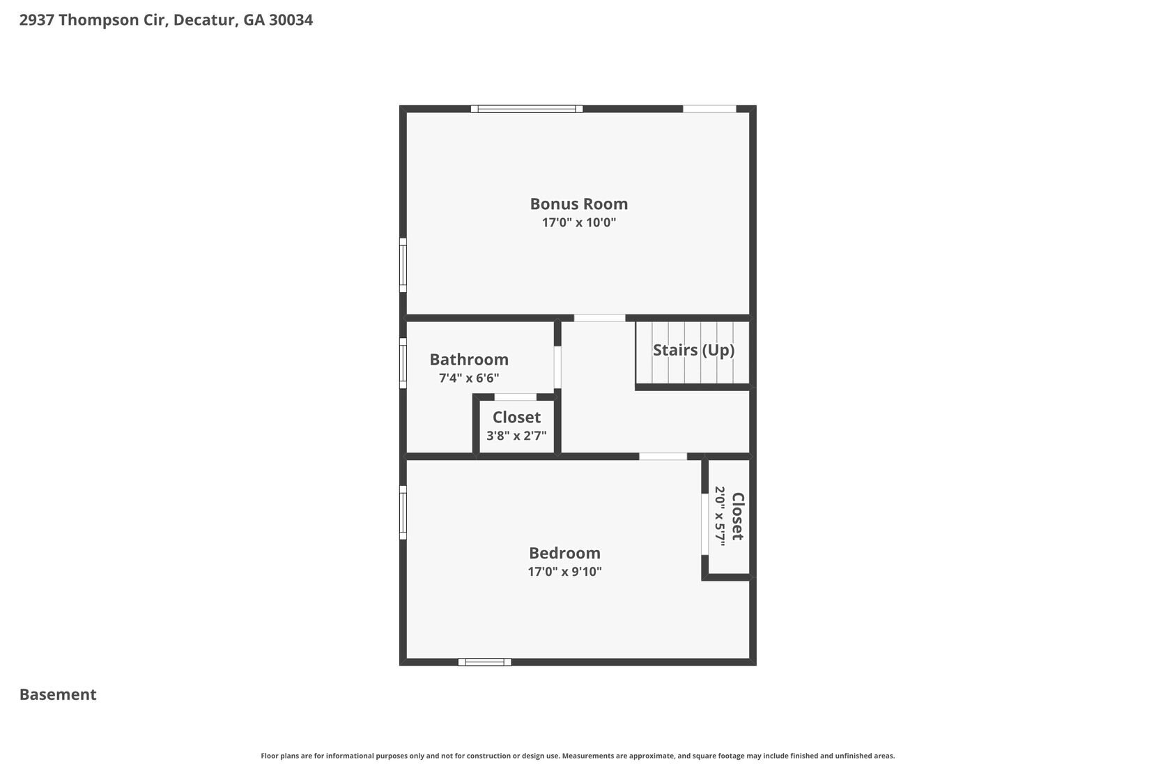 1,865/Mo, 2937 Thompson Cir Decatur, GA 30034 Floorplan View 3