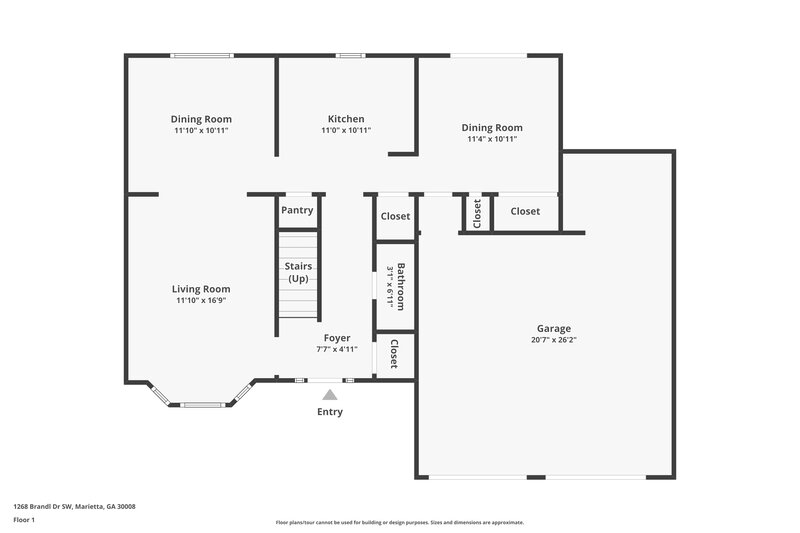 2,255/Mo, 1268 Brandl Dr Sw Marietta, GA 30060 Floor Plan View