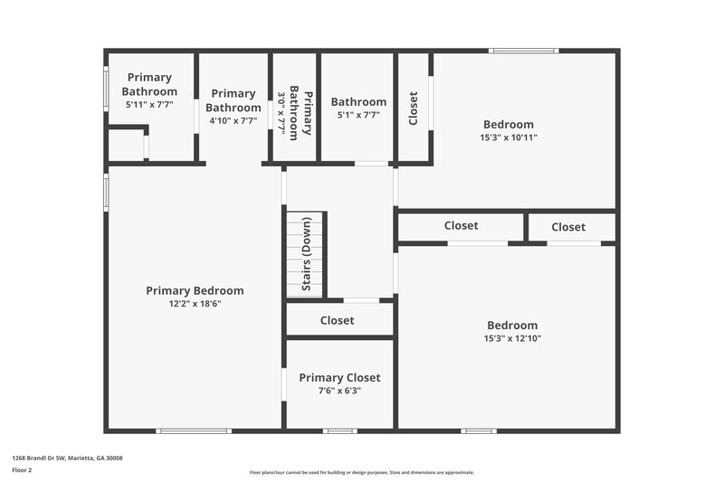 2,255/Mo, 1268 Brandl Dr Sw Marietta, GA 30060 Floor Plan View 2