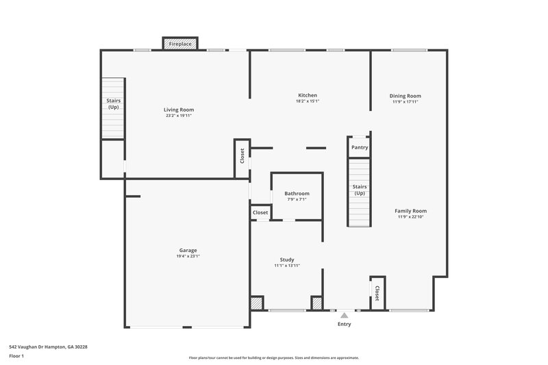 2,775/Mo, 542 Vaughn Dr Hampton, GA 30228 Floor Plan View