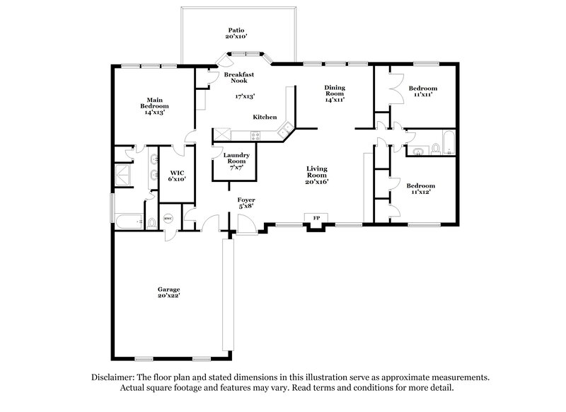 2,260/Mo, 790 Wyndham Pl Circ Lawrenceville, GA 30044 Floor Plan View