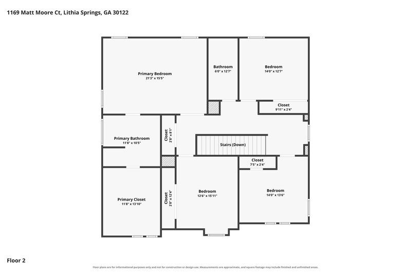 2,055/Mo, 1169 Matt-Moore Ct Lithia Springs, GA 30122 Floor Plan View 2