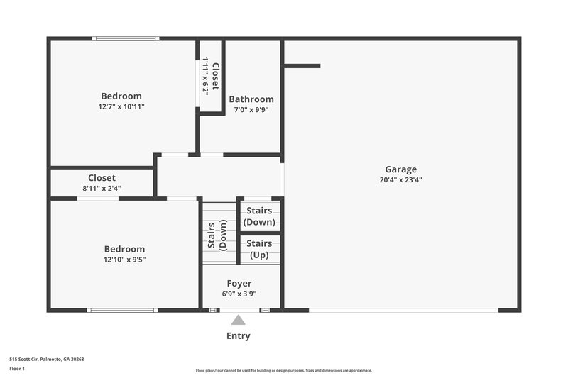 1,630/Mo, 515 Scott Circle Palmetto, GA 30268 Floorplan View 2