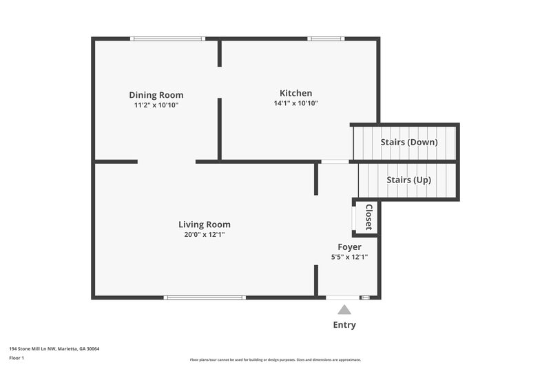 0/Mo, 194 Stone Mill LN NW Marietta, GA 30064 Floorplan View