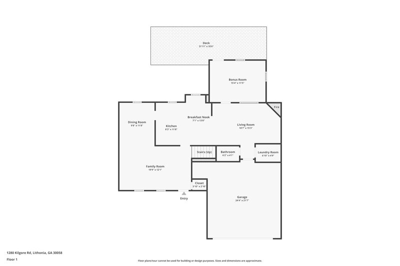 1,785/Mo, 1280 KILGORE Rd Lithonia, GA 30058 Floor Plan View