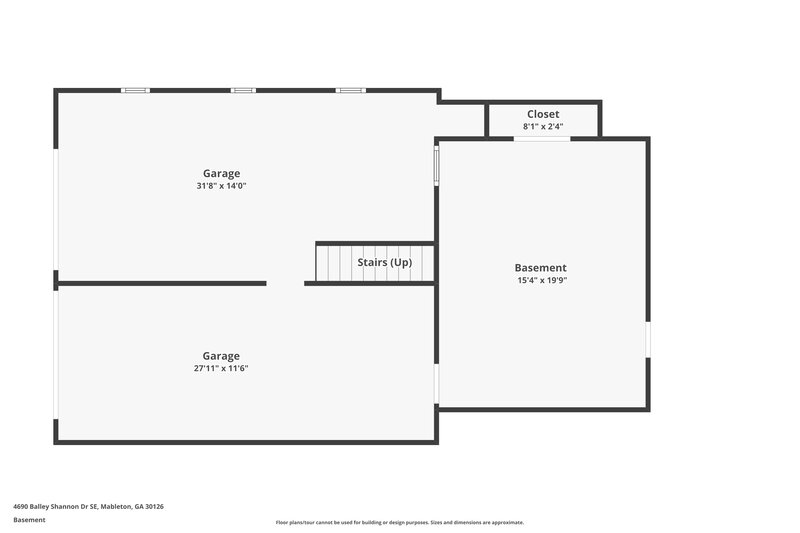 1,810/Mo, 4690 Balley Shannon Drive SE Mableton, GA 30126 Floor Plan View