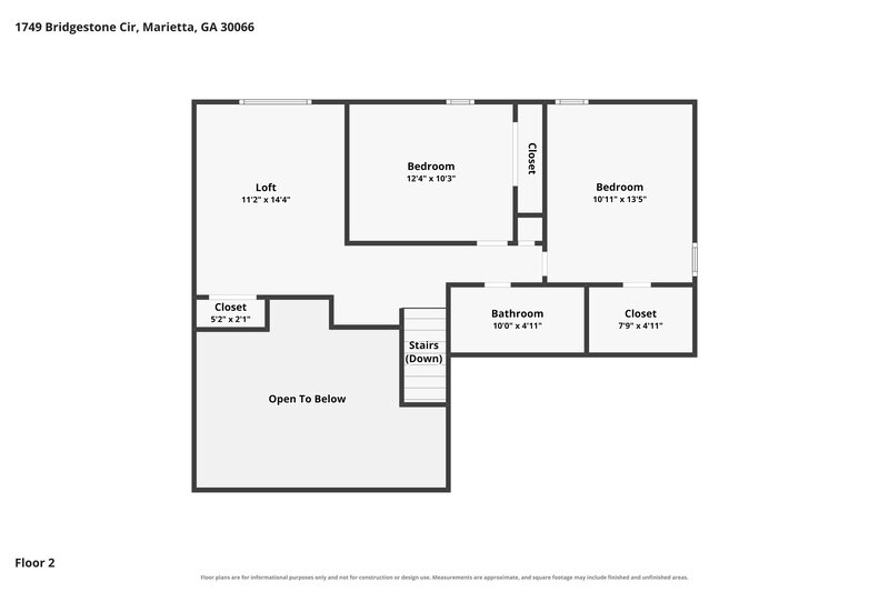 2,360/Mo, 1749 Bridgestone Circle Marietta, GA 30066 Floor Plan View 2