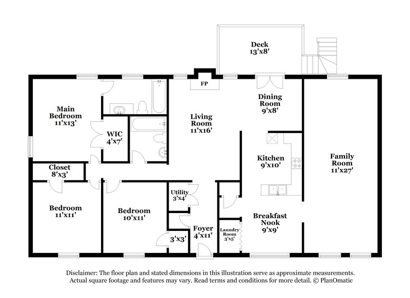 1,695/Mo, 564 CRESTRIDGE Court Stone Mountain, GA 30083 Floor Plan View