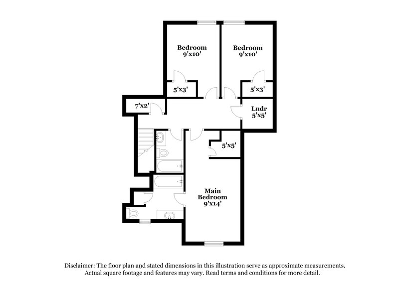 1,650/Mo, 186 Brookview Drive Riverdale, GA 30274 Floorplan View