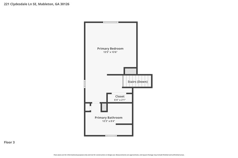 2,090/Mo, 221 Clydesdale Lane SE Mableton, GA 30126 Floor Plan View 2