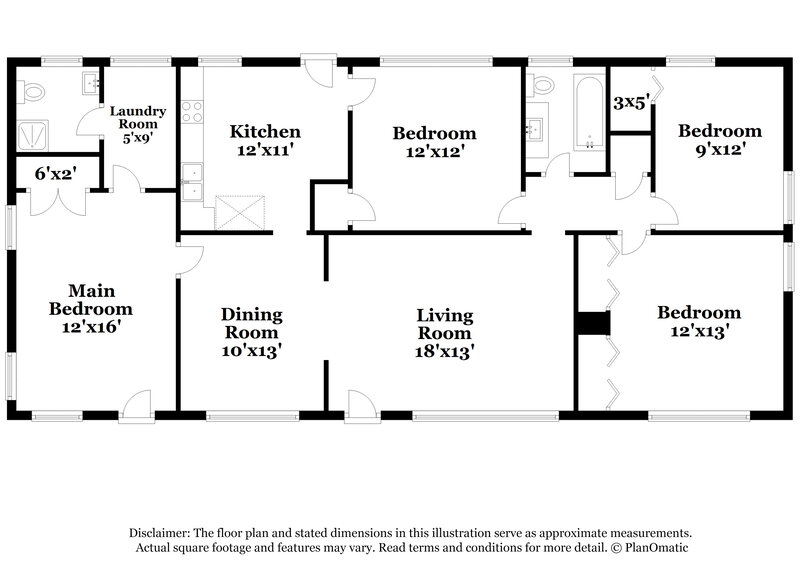 1,700/Mo, 627 GRAYSON Parkway Grayson, GA 30017 Floor Plan View