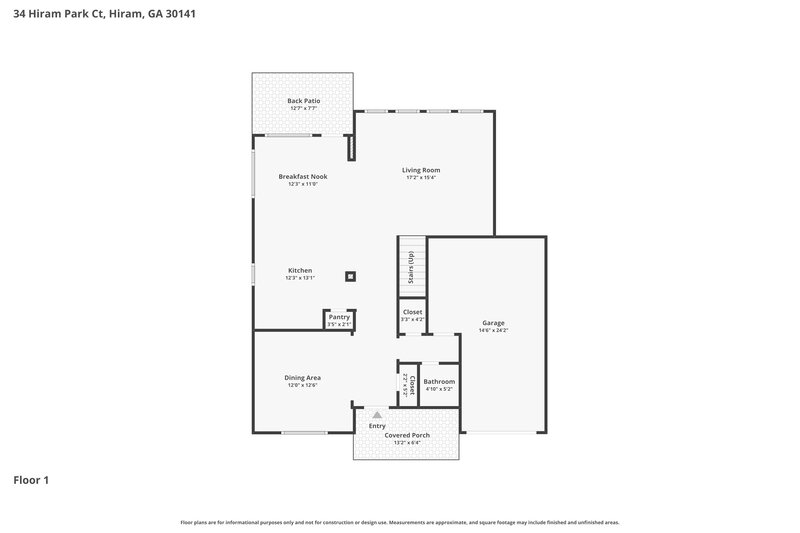 1,850/Mo, 34 Hiram Park Court Hiram, GA 30141 Floor Plan View