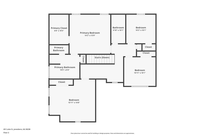 1,995/Mo, 451 Luke Court Jonesboro, GA 30238 Floor Plan View