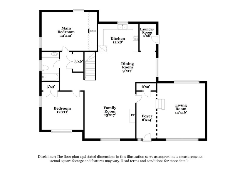 2,175/Mo, 4280 Valley Lake Terrace College Park, GA 30349 Floorplan View