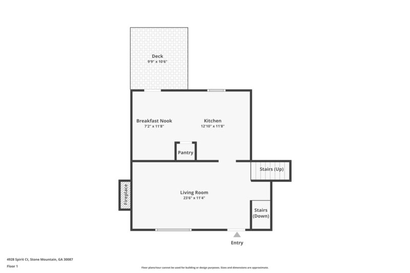 1,840/Mo, 4928 SPIRIT Court Stone Mountain, GA 30087 Floorplan View