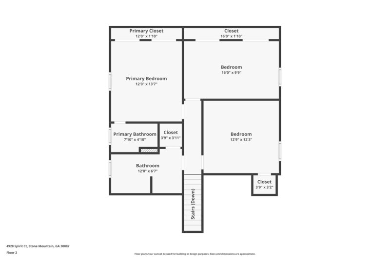 1,840/Mo, 4928 SPIRIT Court Stone Mountain, GA 30087 Floorplan View 2