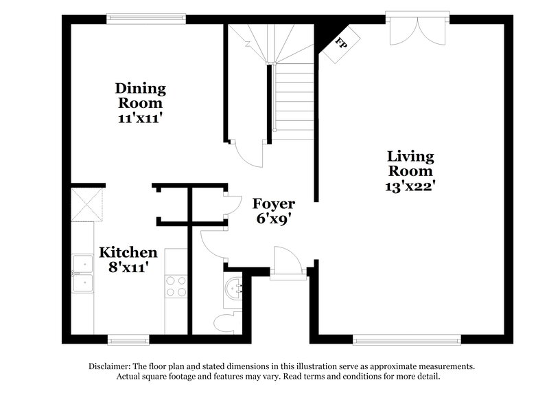 1,615/Mo, 972 Pine Hollow Road Austell, GA 30168 Floorplan View
