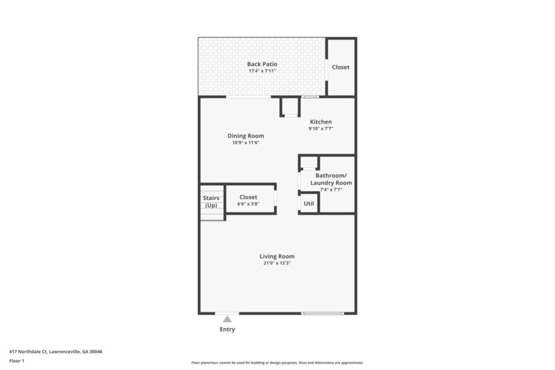 1,550/Mo, 417 NORTHDALE Court Lawrenceville, GA 30046 Floorplan View