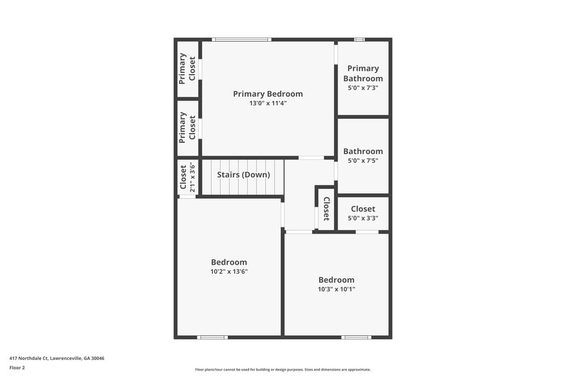 1,550/Mo, 417 NORTHDALE Court Lawrenceville, GA 30046 Floorplan View 2