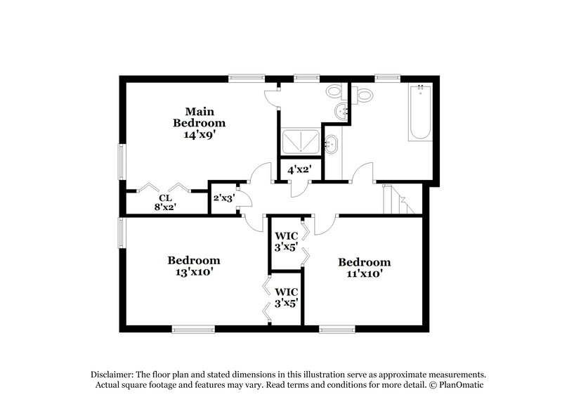 1,830/Mo, 4436 Colony East Dr Stone Mountain, GA 30083 Floor Plan View 2