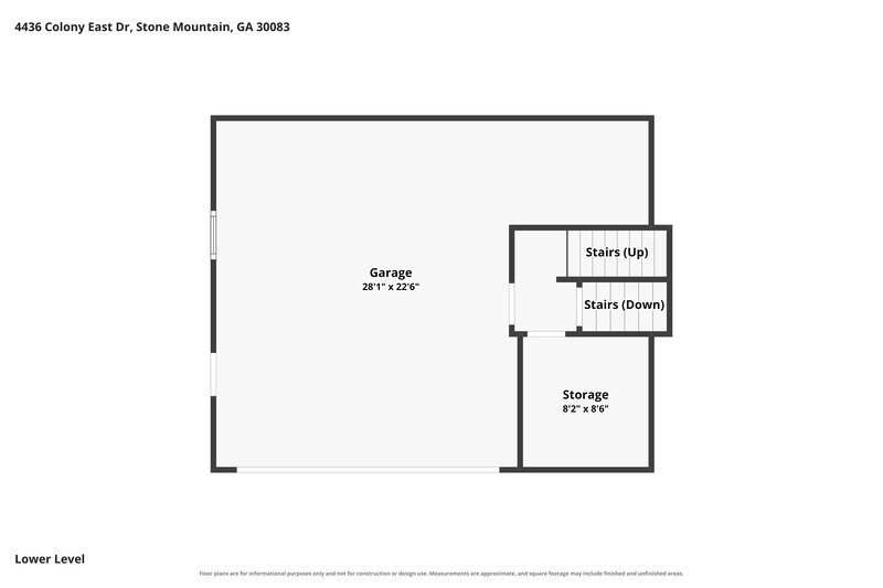 1,790/Mo, 4436 Colony East Dr Stone Mountain, GA 30083 Floor Plan View 4