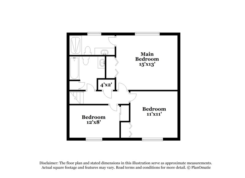 1,705/Mo, 8173 Creek St Jonesboro, GA 30236 Floor Plan View 2