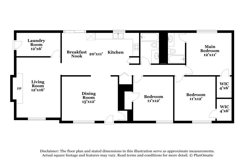 1,600/Mo, 2861 Panther Court Rex, GA 30273 Floorplan View