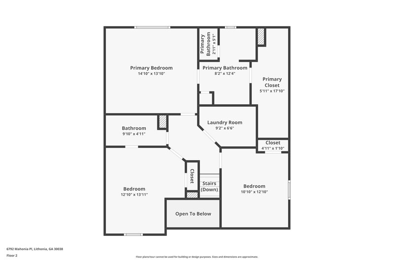 1,675/Mo, 6792 Mahonia Place Lithonia, GA 30038 Floor Plan View 2
